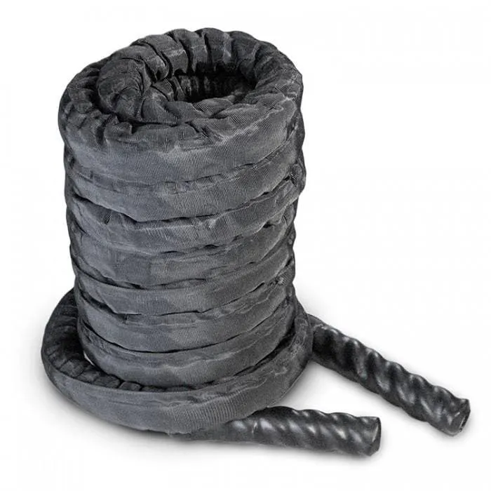 20m Battle Rope, Black - 50mm (2") Waterproof Casing