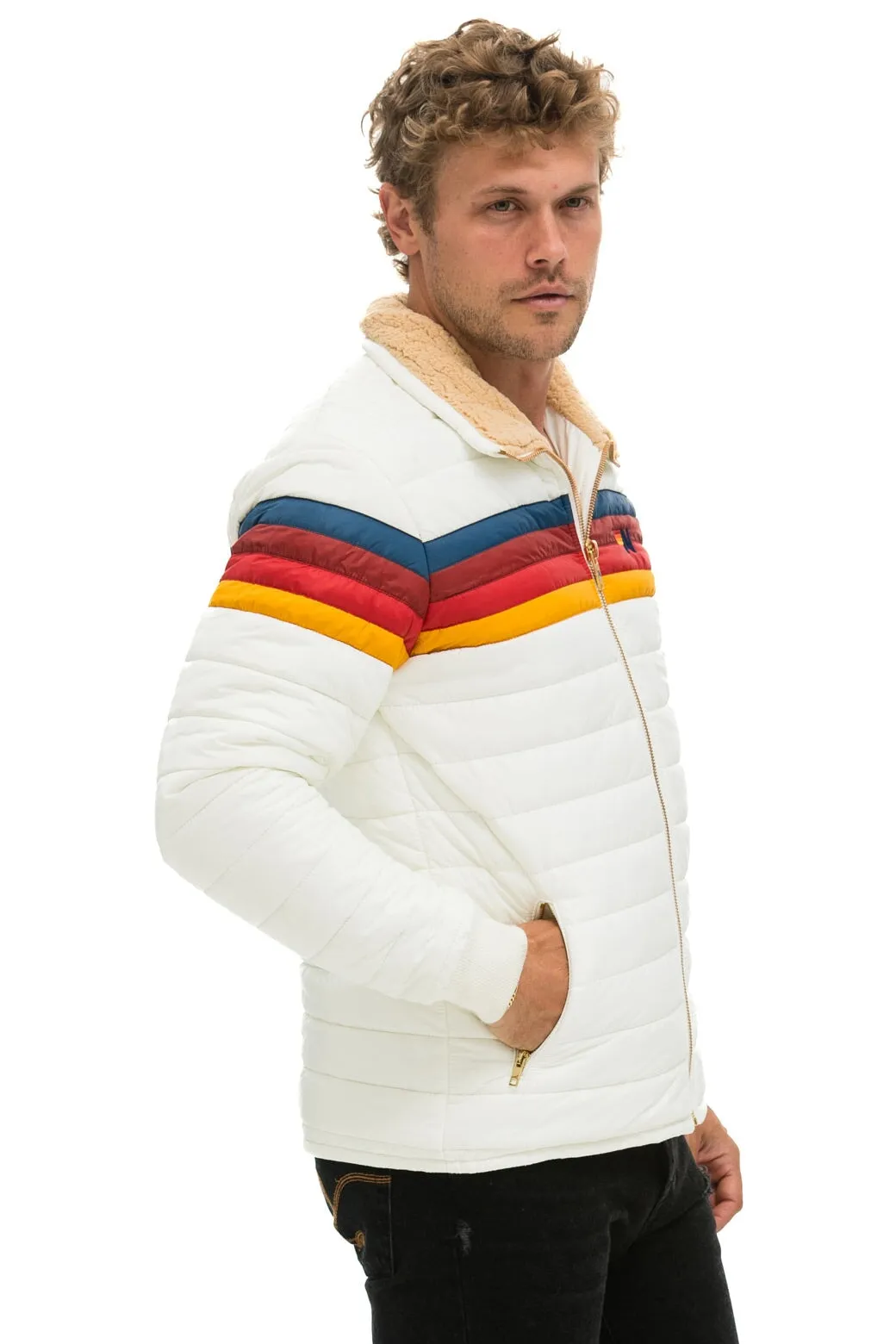 4 STRIPE JACKET -  WHITE