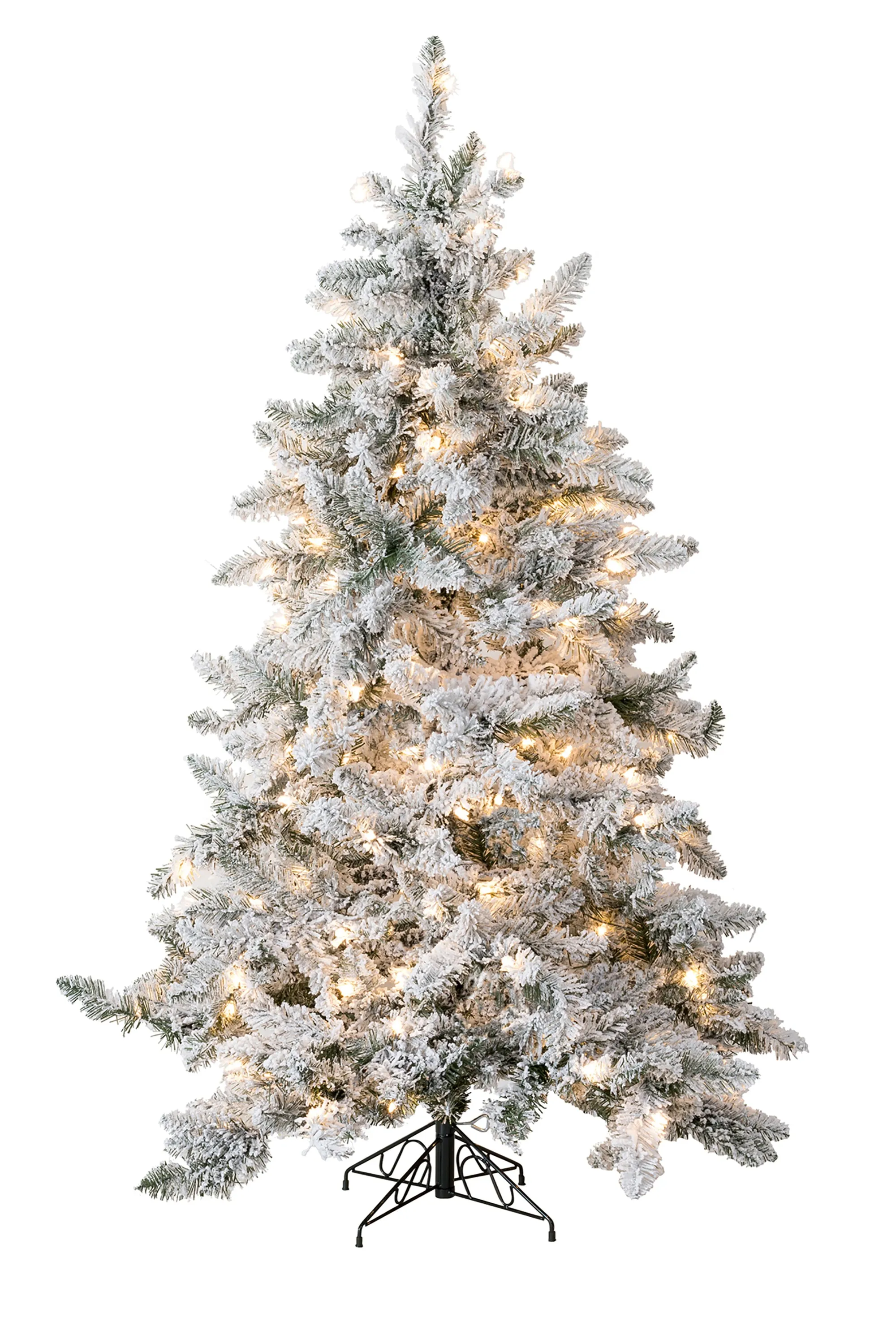 5' Prelit Alpine Spruce Snow Flocked Christmas Tree