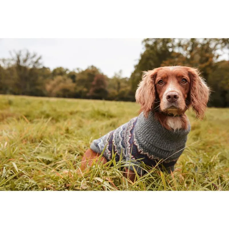 Barbour Case Fairisle Dog Jumper - Grey