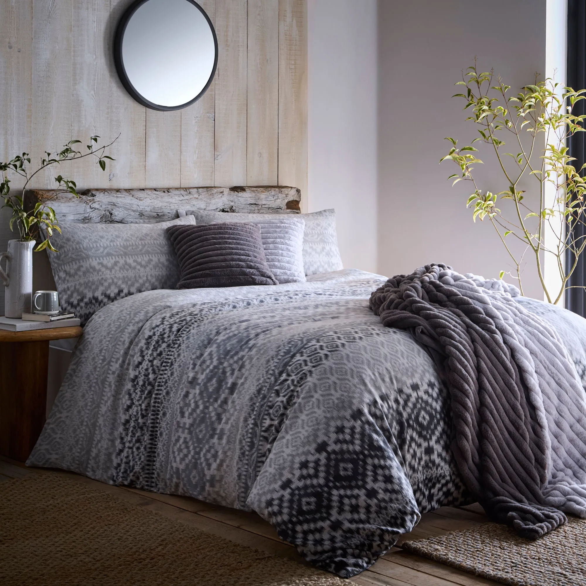 Bergen Duvet Cover Set by Appletree Hygge in Grey