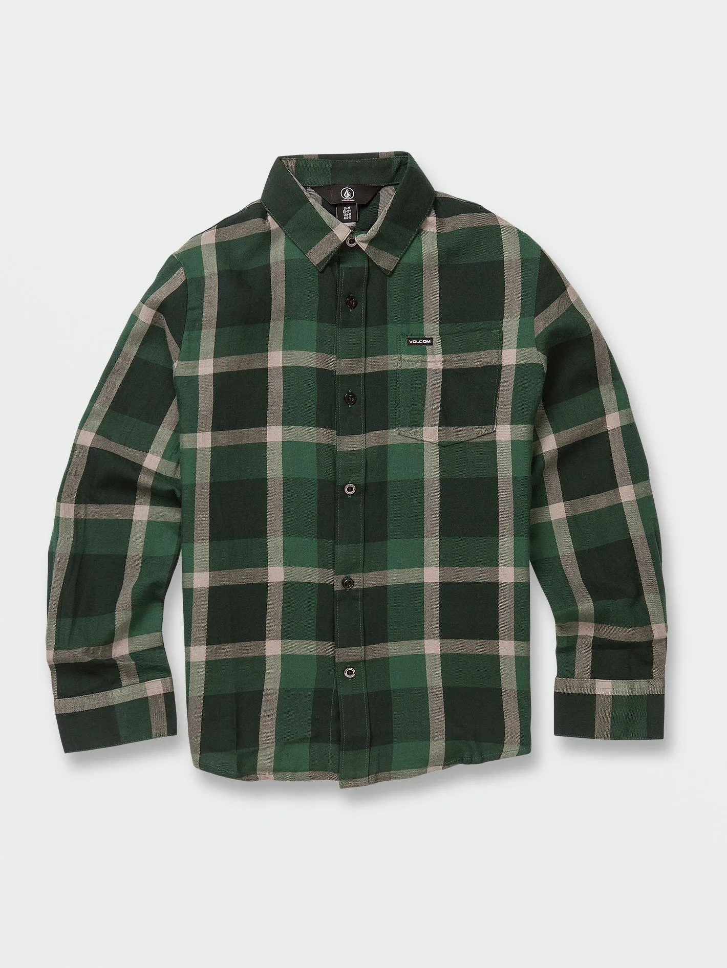 Big Boys Curwin Long Sleeve Flannel - Trekking Green