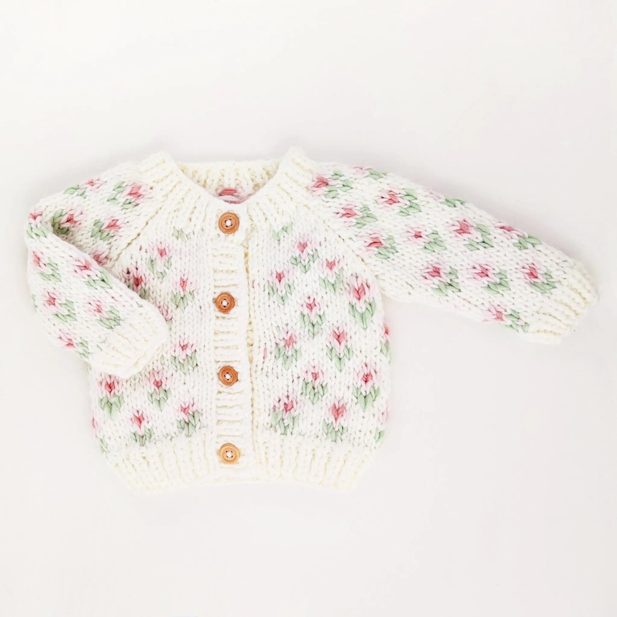 Bitty Blooms Blush Cardigan Sweater