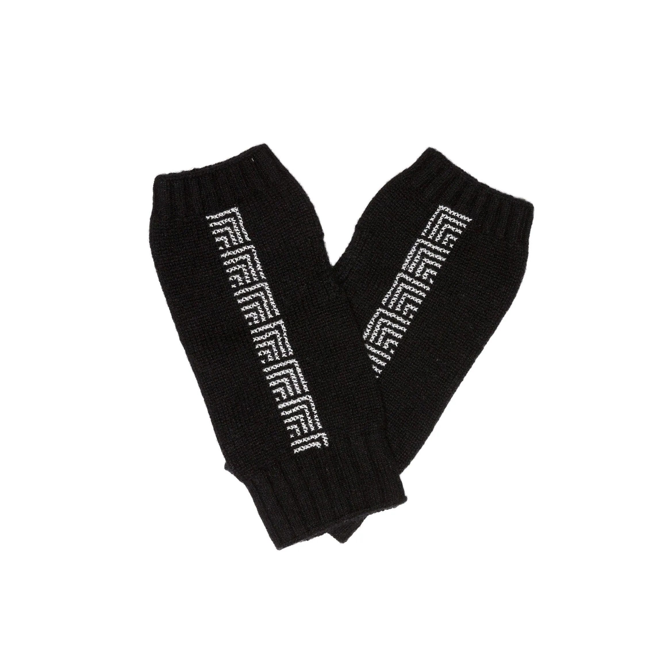 BLACK CASHMERE MITTENS