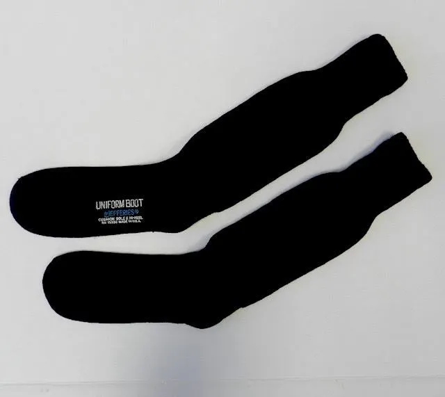 Black Cotton Boot Sock (Med)