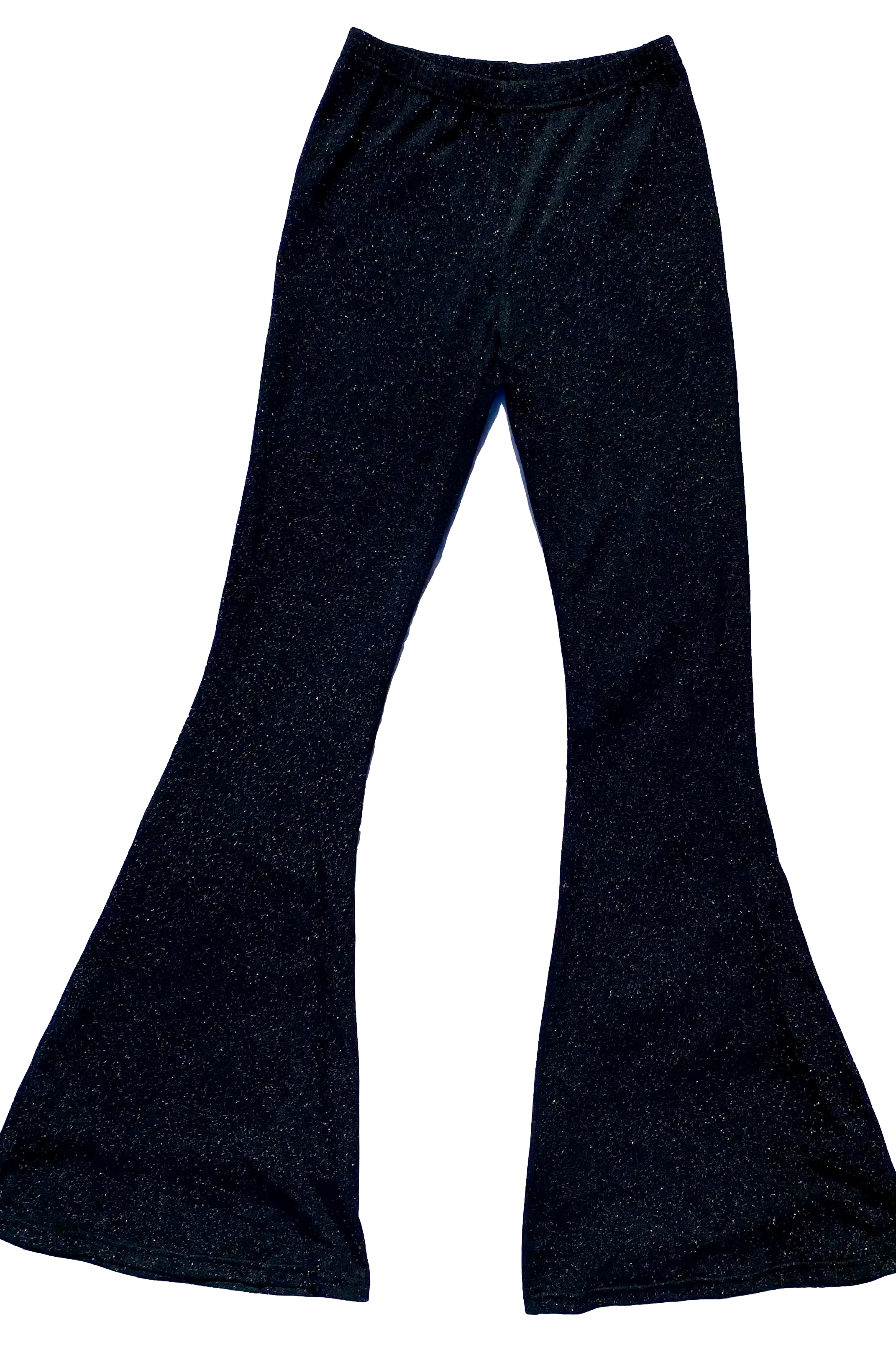 Black Glitter Flare Pants