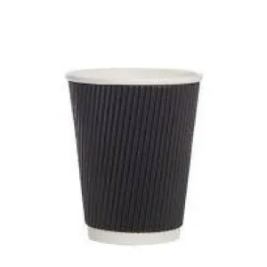 Black Ripple Cups 12oz - 500 Pack