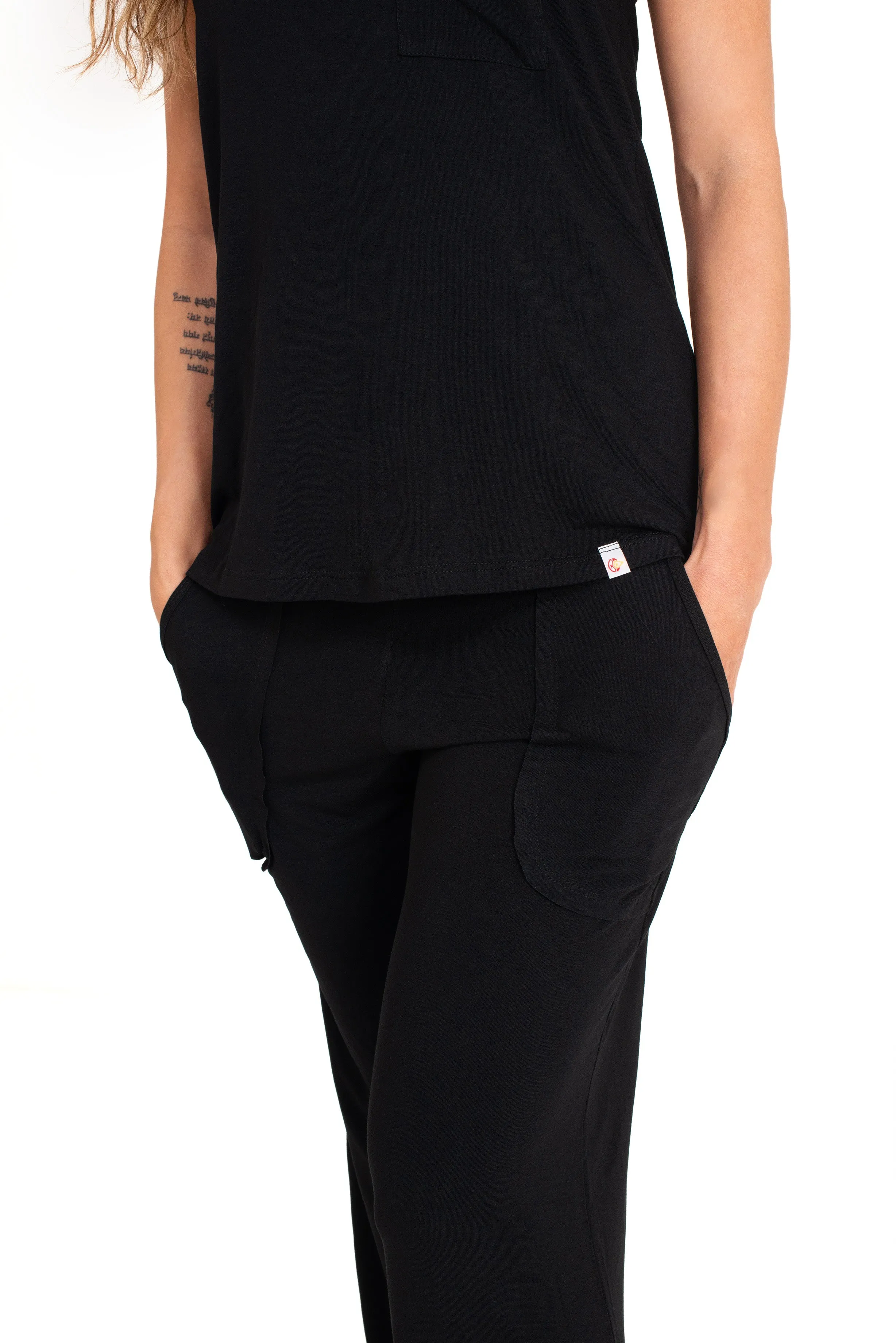 Bora-Bora Comfy Pants, Black, Viscose