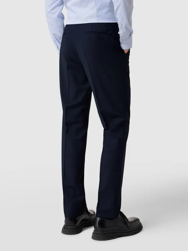 BOSS solid design suit trousers, dark blue