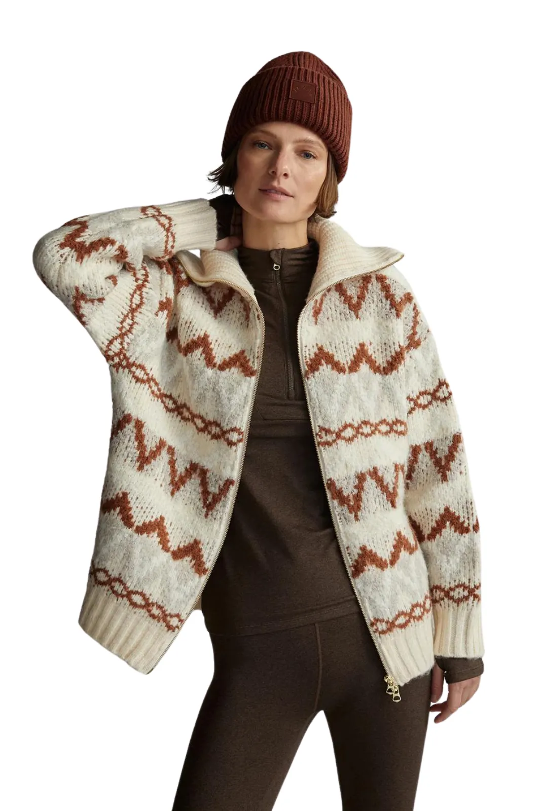 Brooke Fairisle Knit Jacket, Whitecap Mountain Fairisle