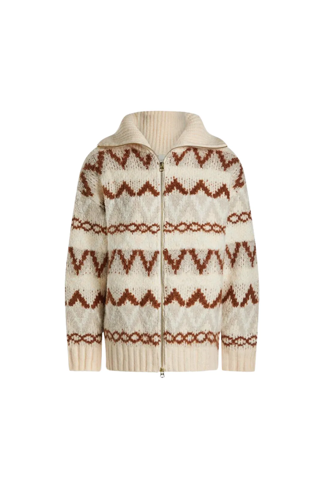 Brooke Fairisle Knit Jacket, Whitecap Mountain Fairisle