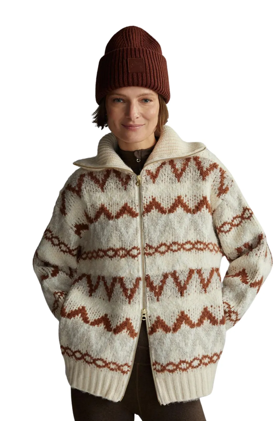 Brooke Fairisle Knit Jacket, Whitecap Mountain Fairisle