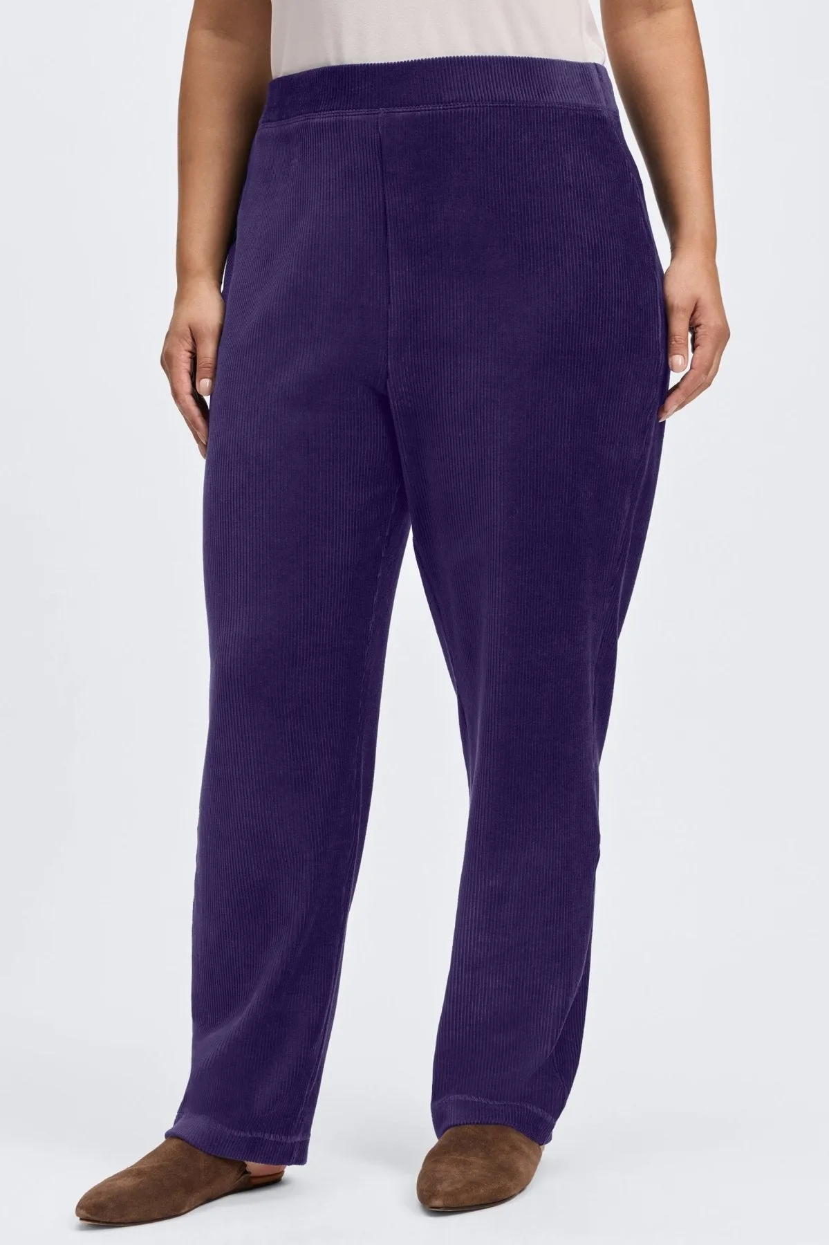 Caden Plus Ankle Length Plush Cord Pant