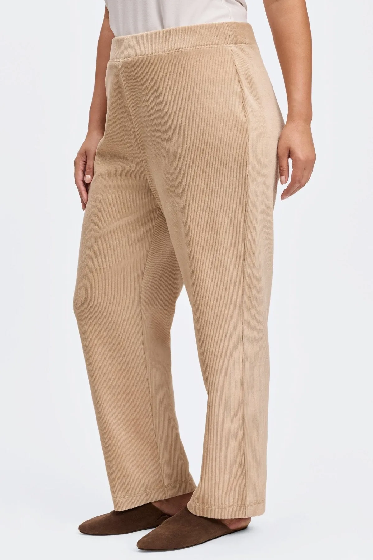 Caden Plus Ankle Length Plush Cord Pant