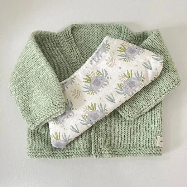 Cardigan & Dribble Bib Set