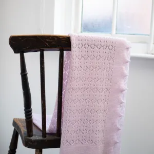 Cashmere Baby Shawl in Pink