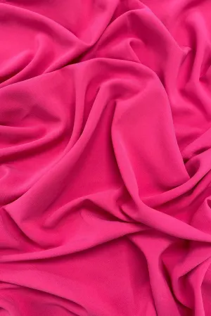 Cerise Triacetate Heavy Matte Crepe