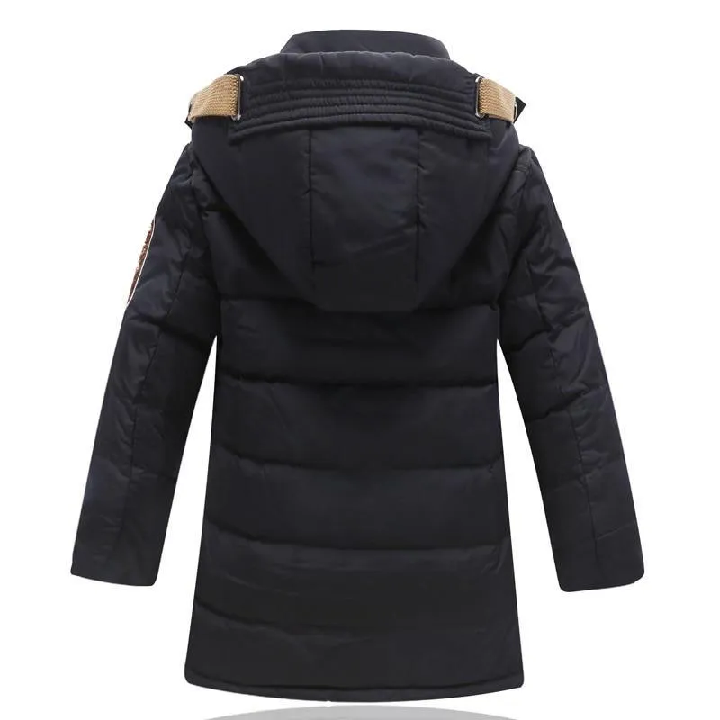 Children's Winter Duck Down Padded Big Boys Warm Winter Down Coat Thickening Outerwear Jacket