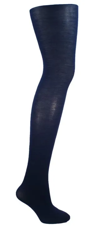 Columbine 332 Plain 70% Woolen Tights Ink (Blue)