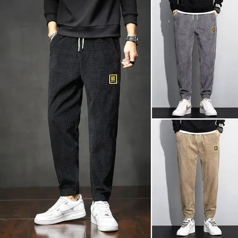 Corduroy leisure pants for men