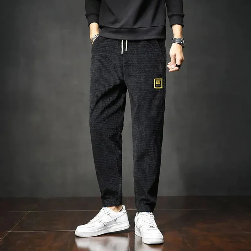 Corduroy leisure pants for men