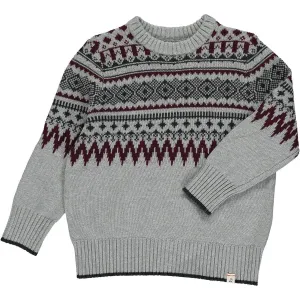 Cotton Fairisle Christmas Sweater | Oslo Grey | Me and Henry