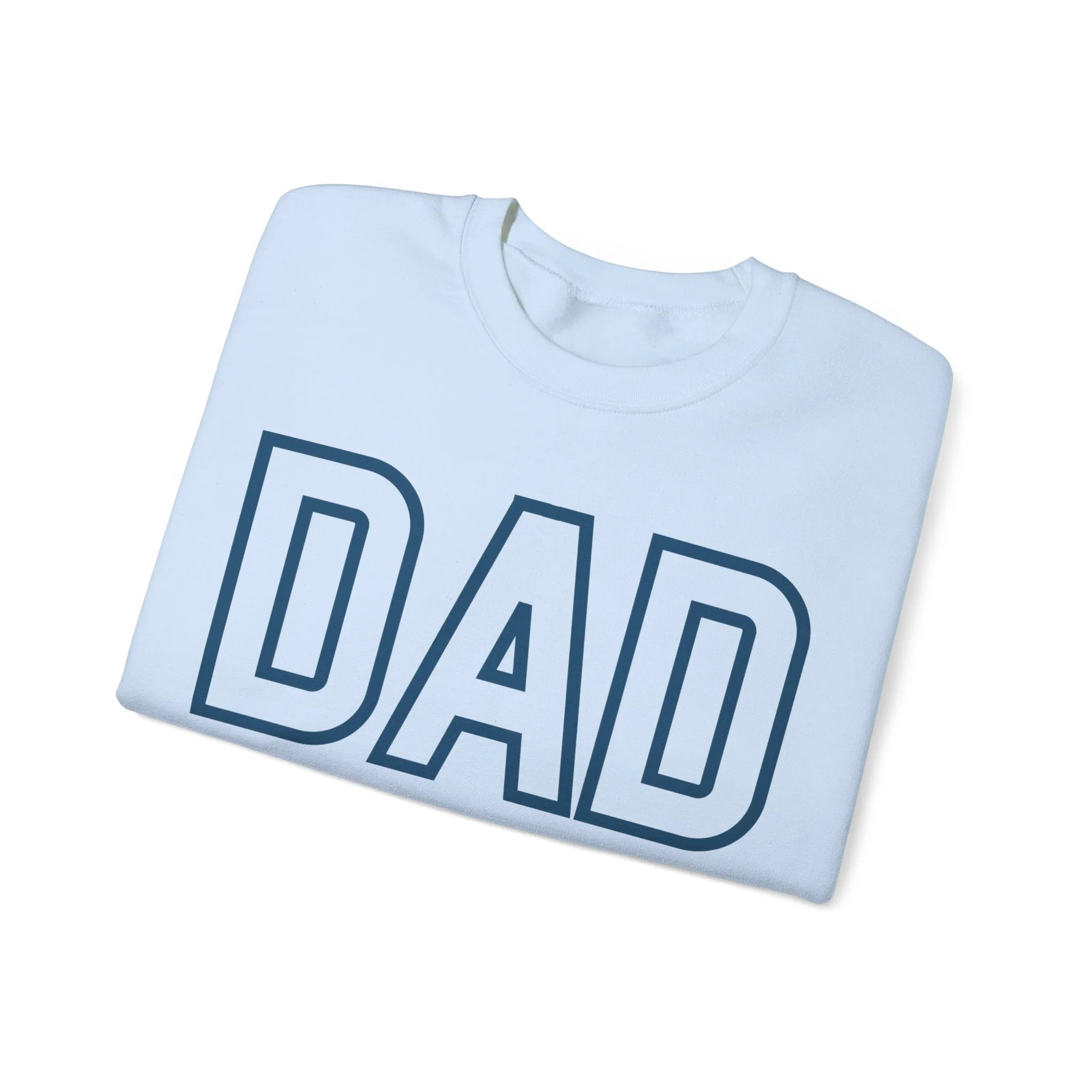 DAD Navy on Light Blue Oversized Pullover Crewneck Sweatshirt, Father's Day Gift, Dad to Be, Mom and Dad Matching Sweatshirts