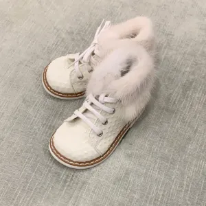 Ever Kid White Fur Boot