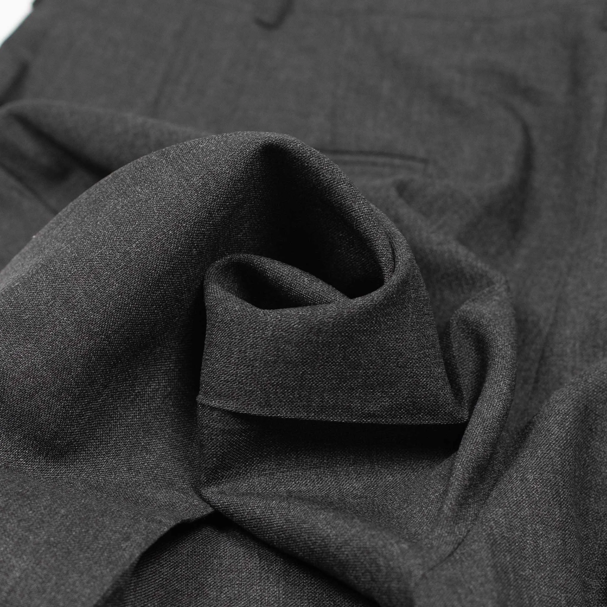 Exclusive Manhattan pleated high-rise wide trousers in charcoal grey lightweight wool