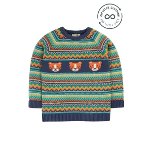 Fairisle / Tiger Fowey Fairisle Knitted Sweater - 1 Left Size 7-8 years