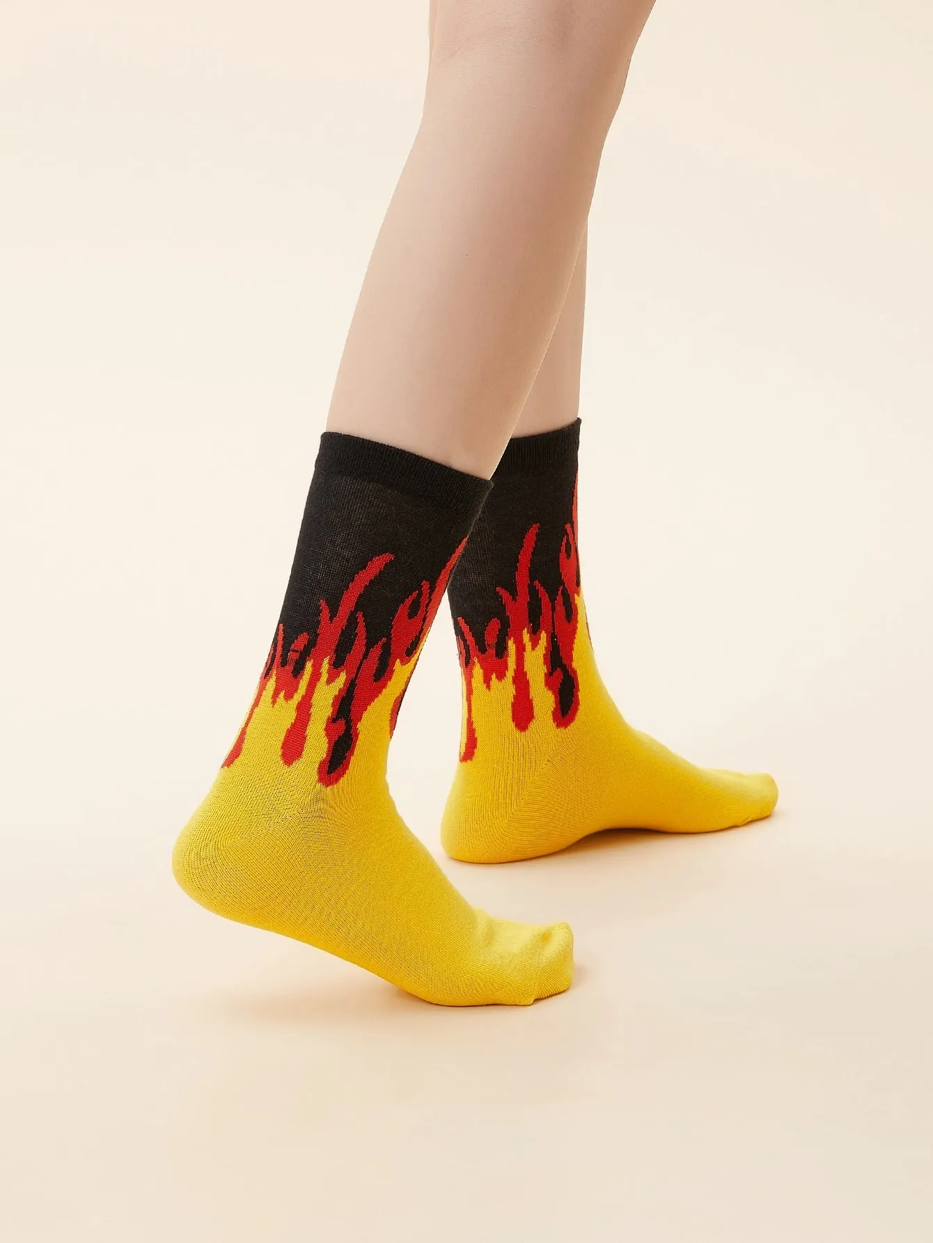 Flame Pattern Socks Funny Socks for Women Novelty Socks Funky Socks Gift for Her