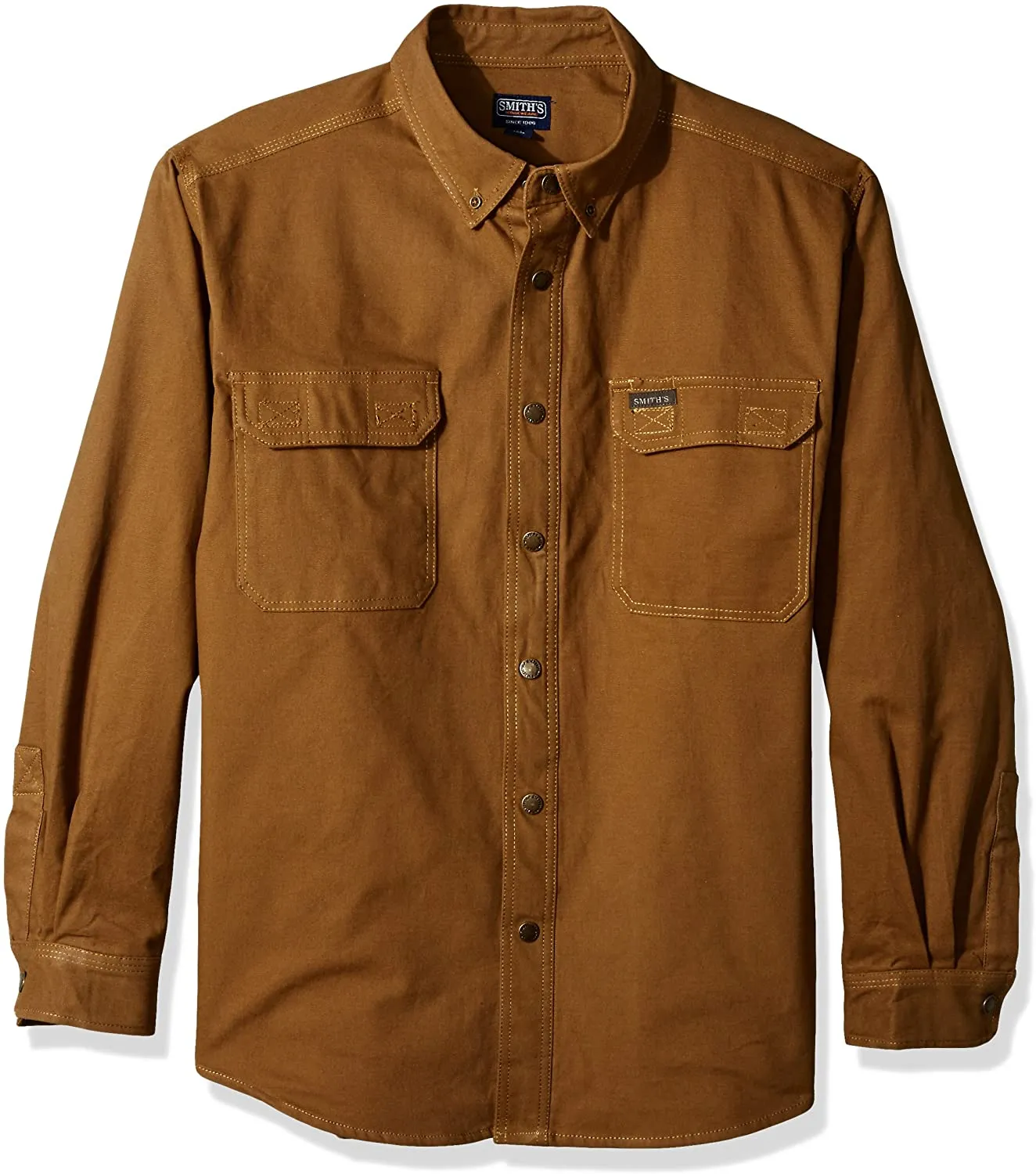 FLANNEL-LINED FULL-SWING SMITH'S-STRETCH WORK SHIRT