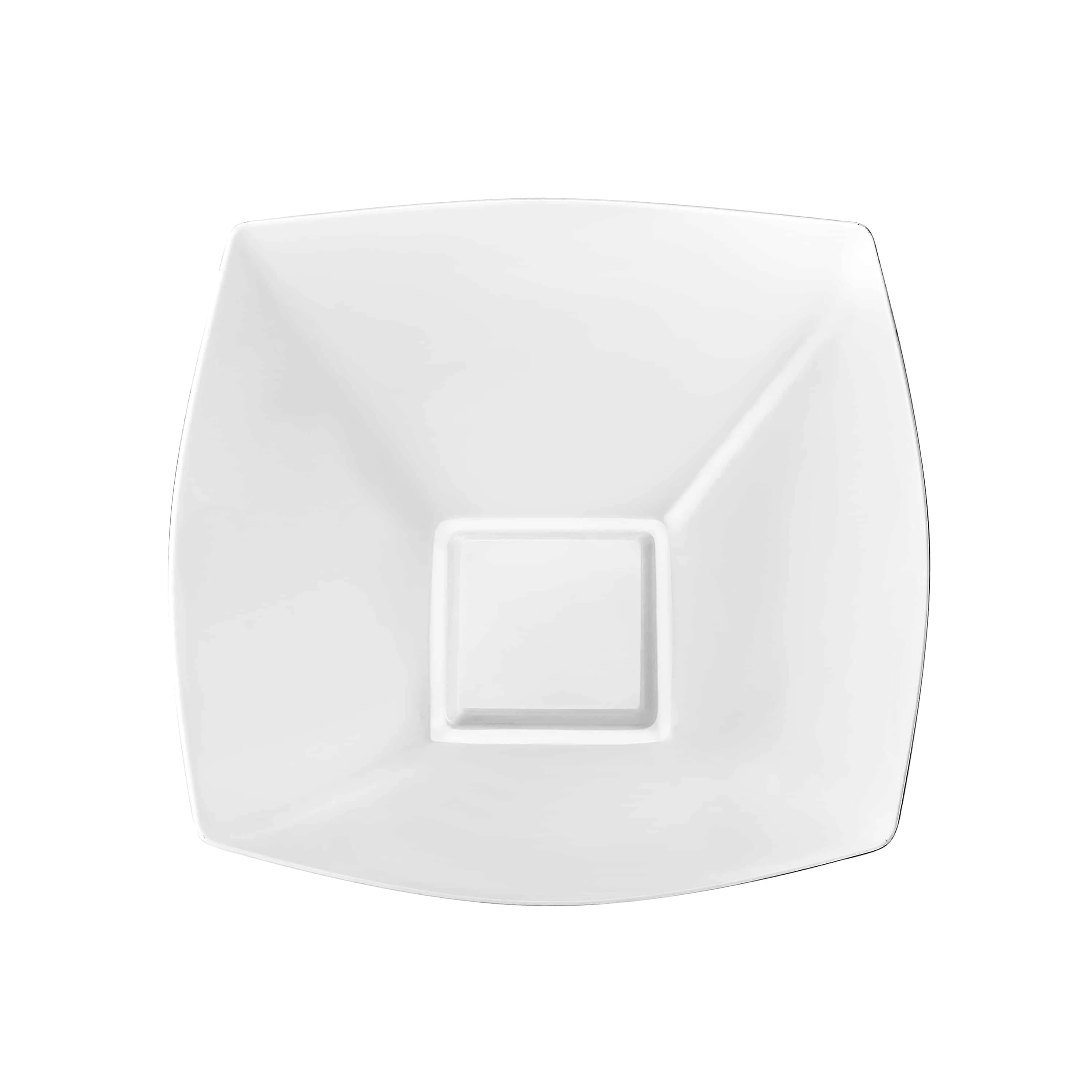 Fluted Premium Plastic Square Serving Bowls