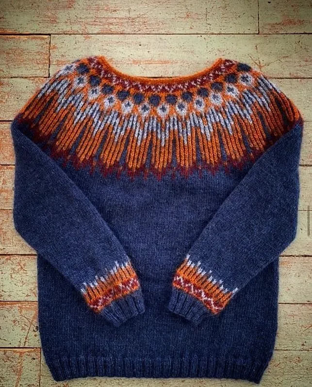 Hopi Copper  Lettlopi sweater - Knitting Kit