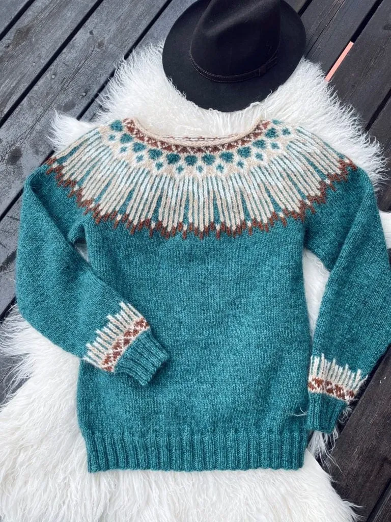 Hopi Copper  Lettlopi sweater - Knitting Kit