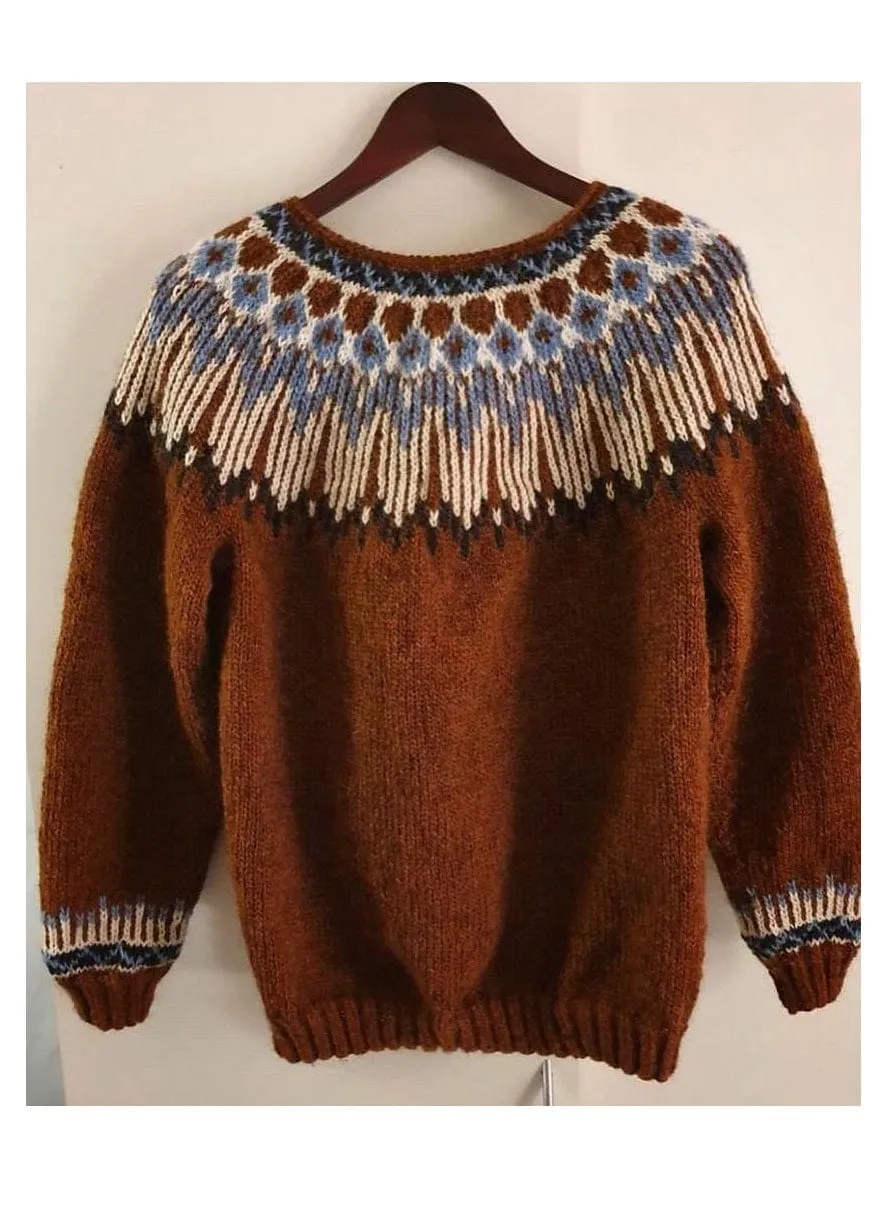 Hopi Copper  Lettlopi sweater - Knitting Kit