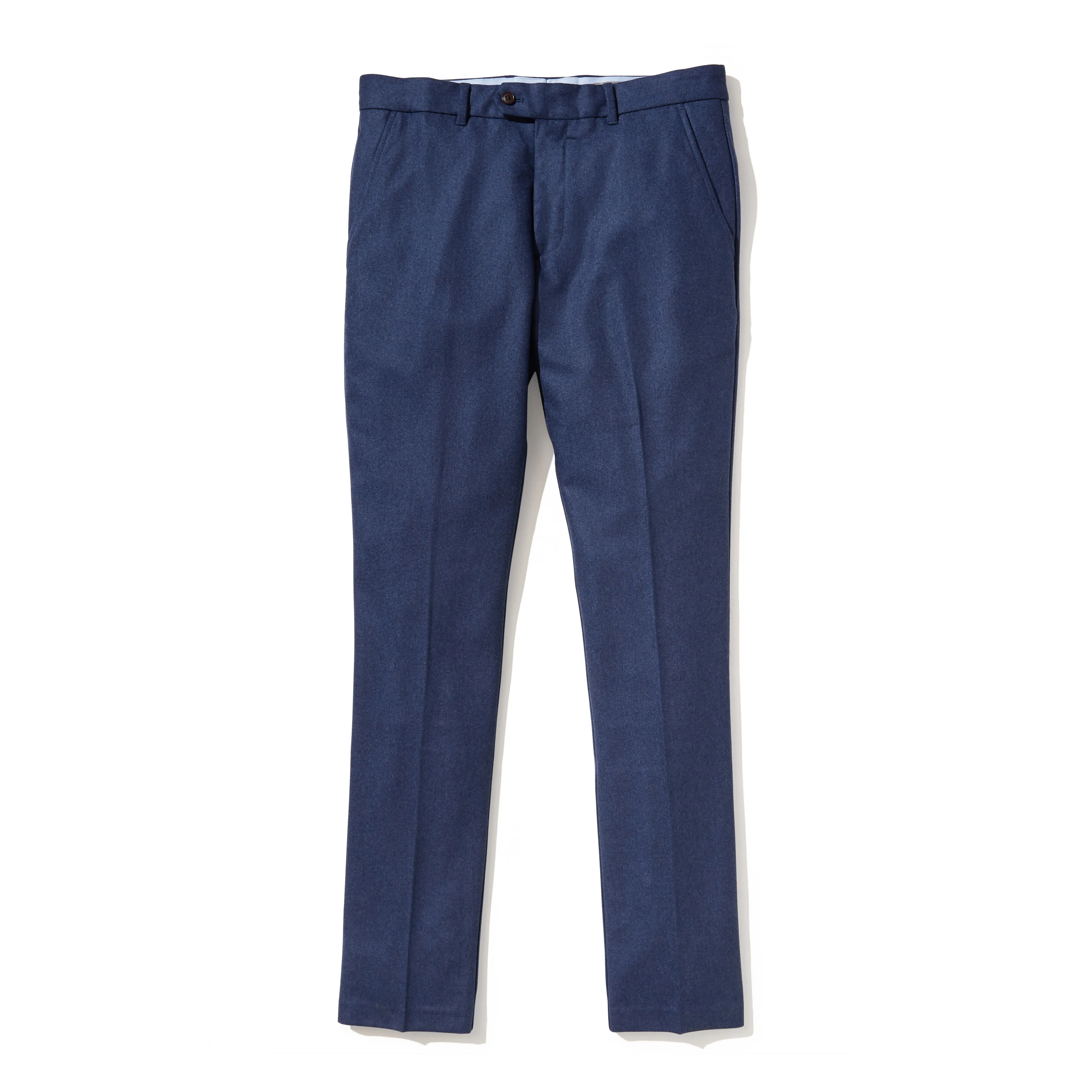 Italian Wool Flannel Dress Pants - Heather Blue