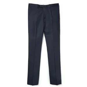 Italian Wool Flannel Dress Pants - Heather Navy