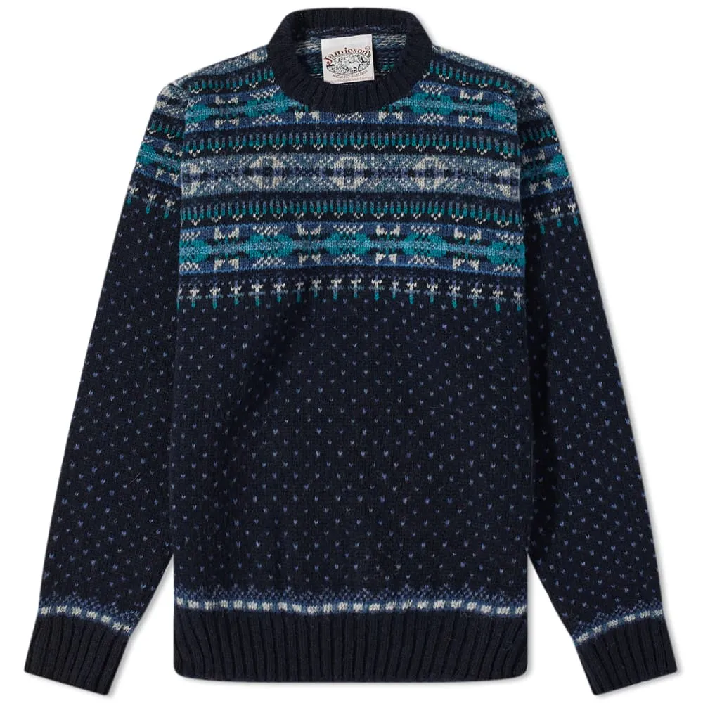 Jamieson's of Shetland Nordic Fair Isle Crew Knit Jumper