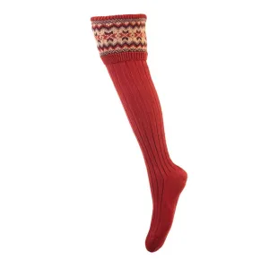 Lady Fairisle Sock - Chestnut by House of Cheviot