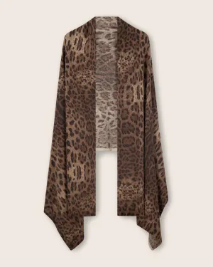 Leopard Luxe Cashmere Travel Wrap