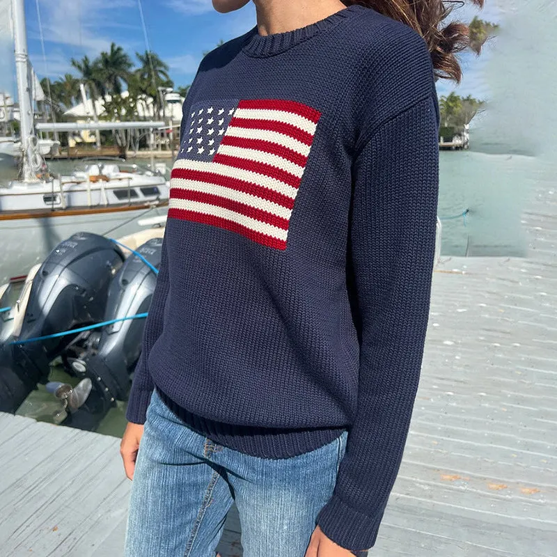 Mable American Flag Sweater