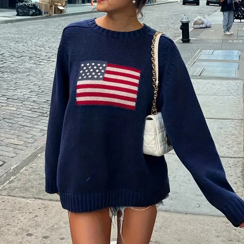 Mable American Flag Sweater