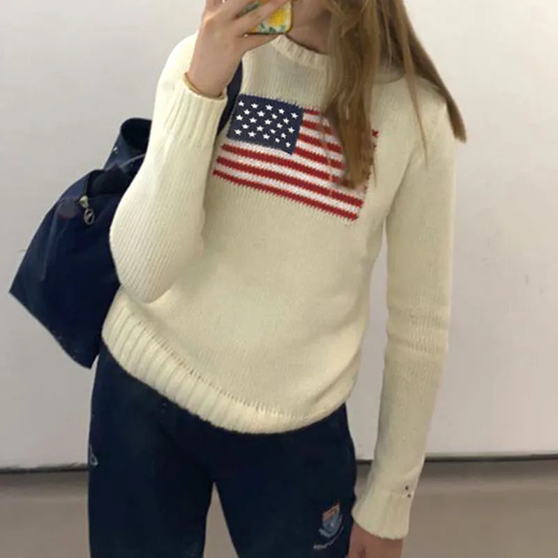 Mable American Flag Sweater