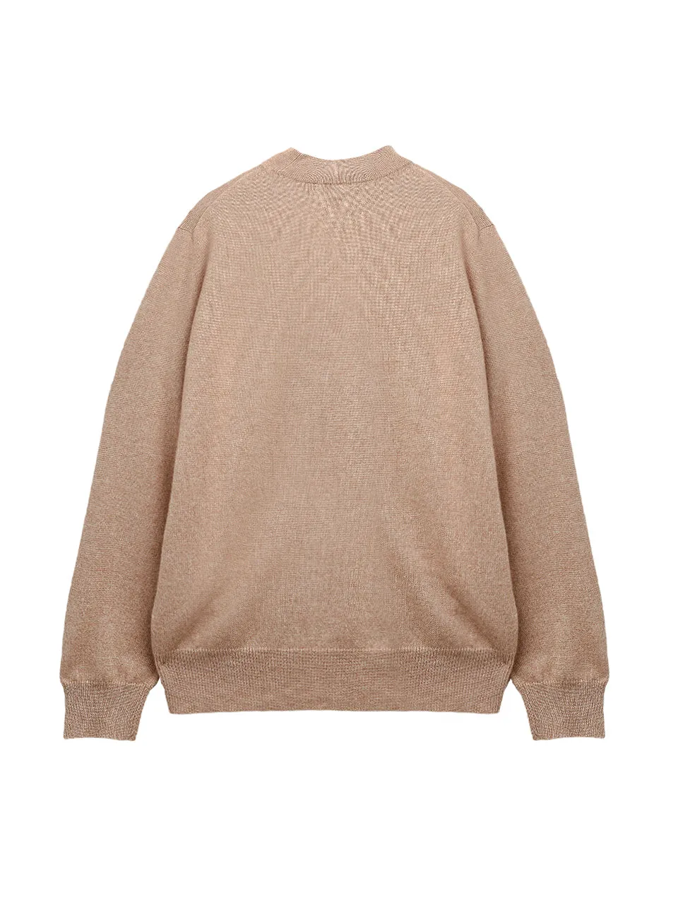 Men Mockneck Sweater_Camel