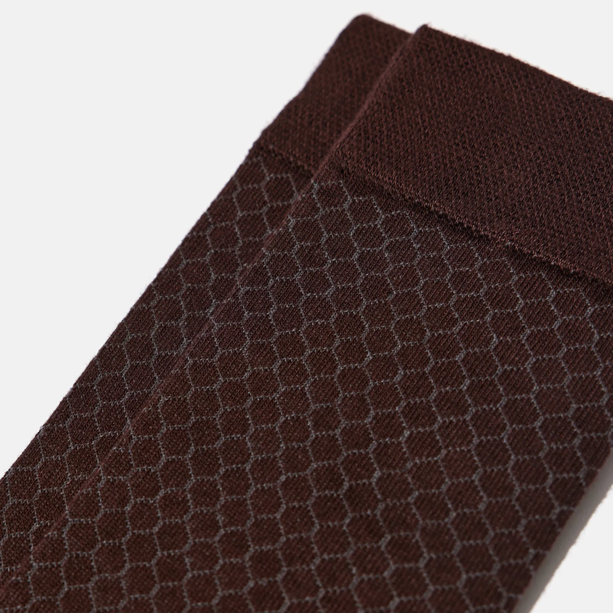 Men's Bamboo Dress Socks • Honeycomb Pack of 1/3/5 Pairs • Dark Brown