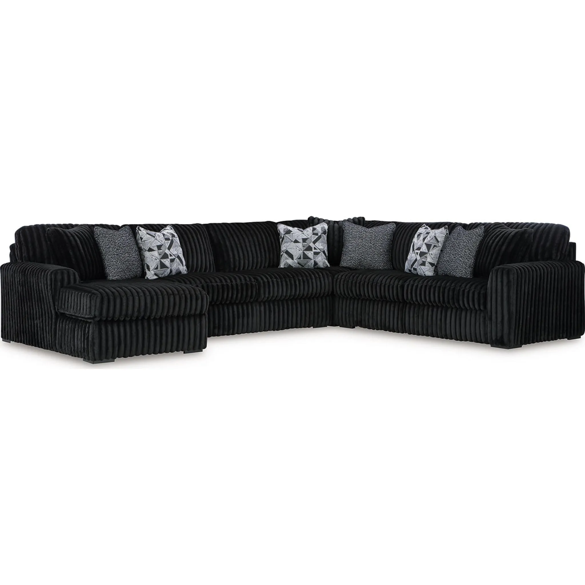 Midnight-Madness 4 Piece Sectional with Chaise