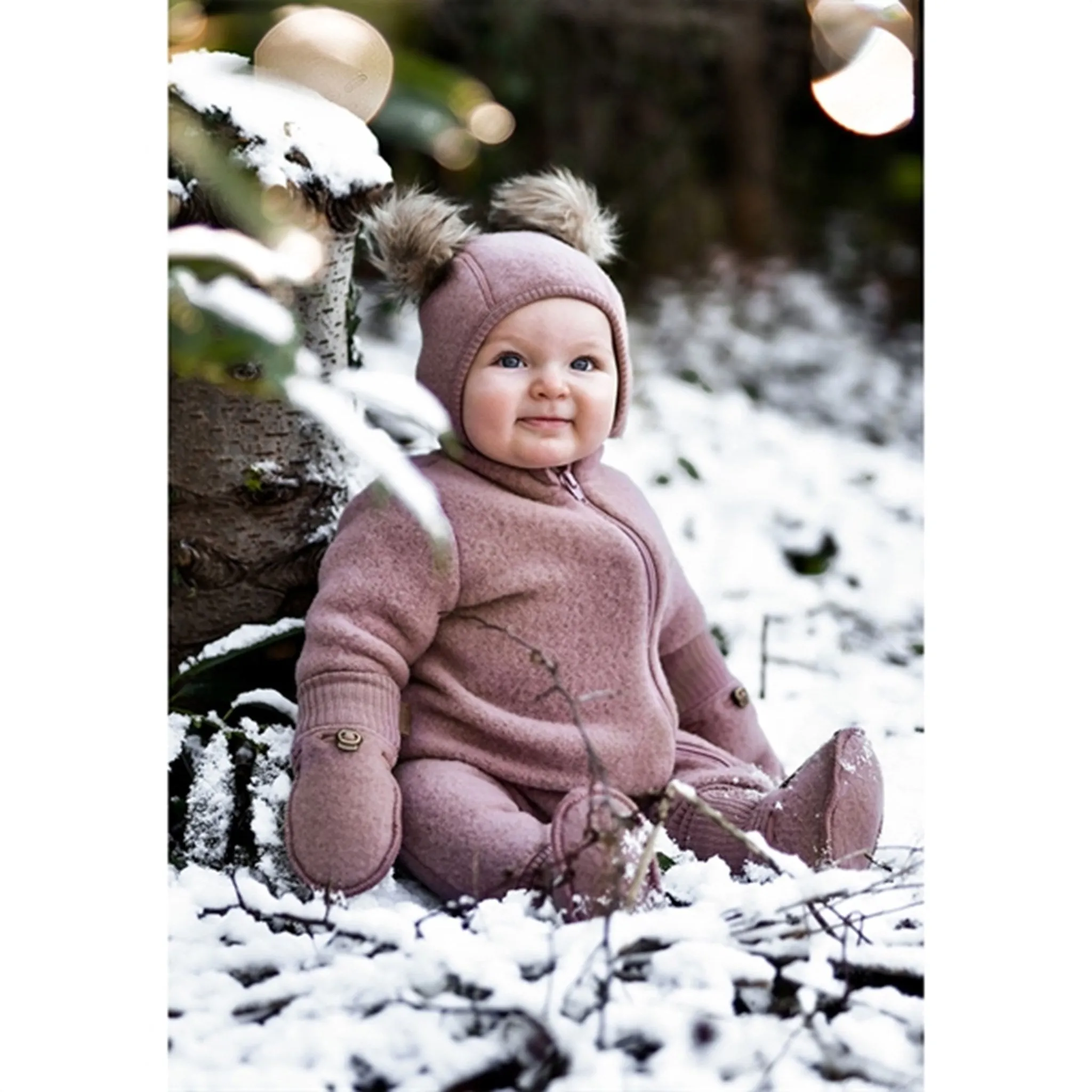 Mikk-Line Wool Baby Suit Burlwood