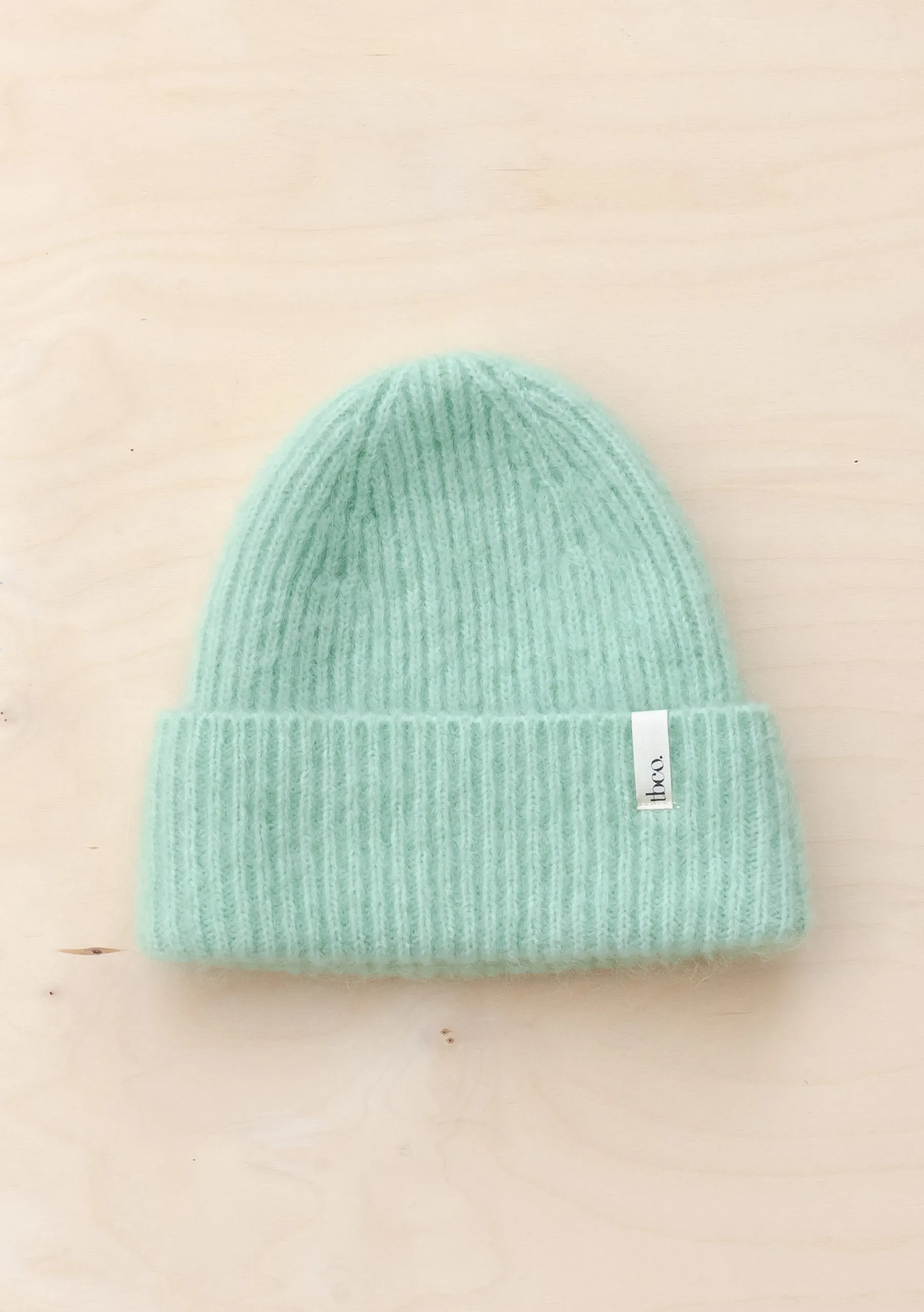 Mohair & Wool Beanie in Mint