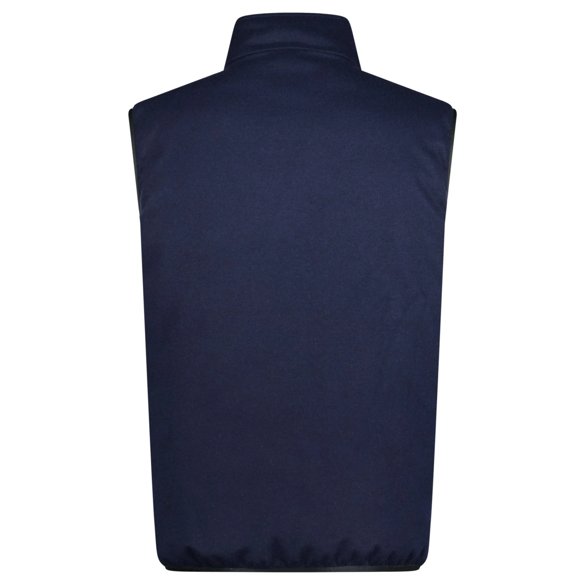 MONCLER 'TUMBA' DOWN PADDED CASHMERE-BLEND GILET NAVY